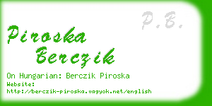 piroska berczik business card